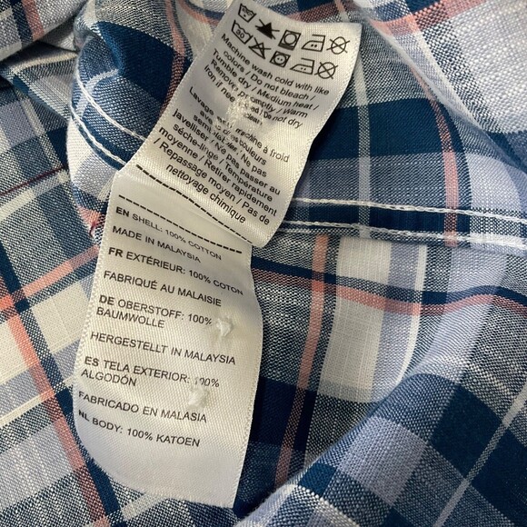 Untuckit Shirt mens M Terrantez Wrinkle Free Button Up Long Sleeve shirt plaid - Picture 11 of 11